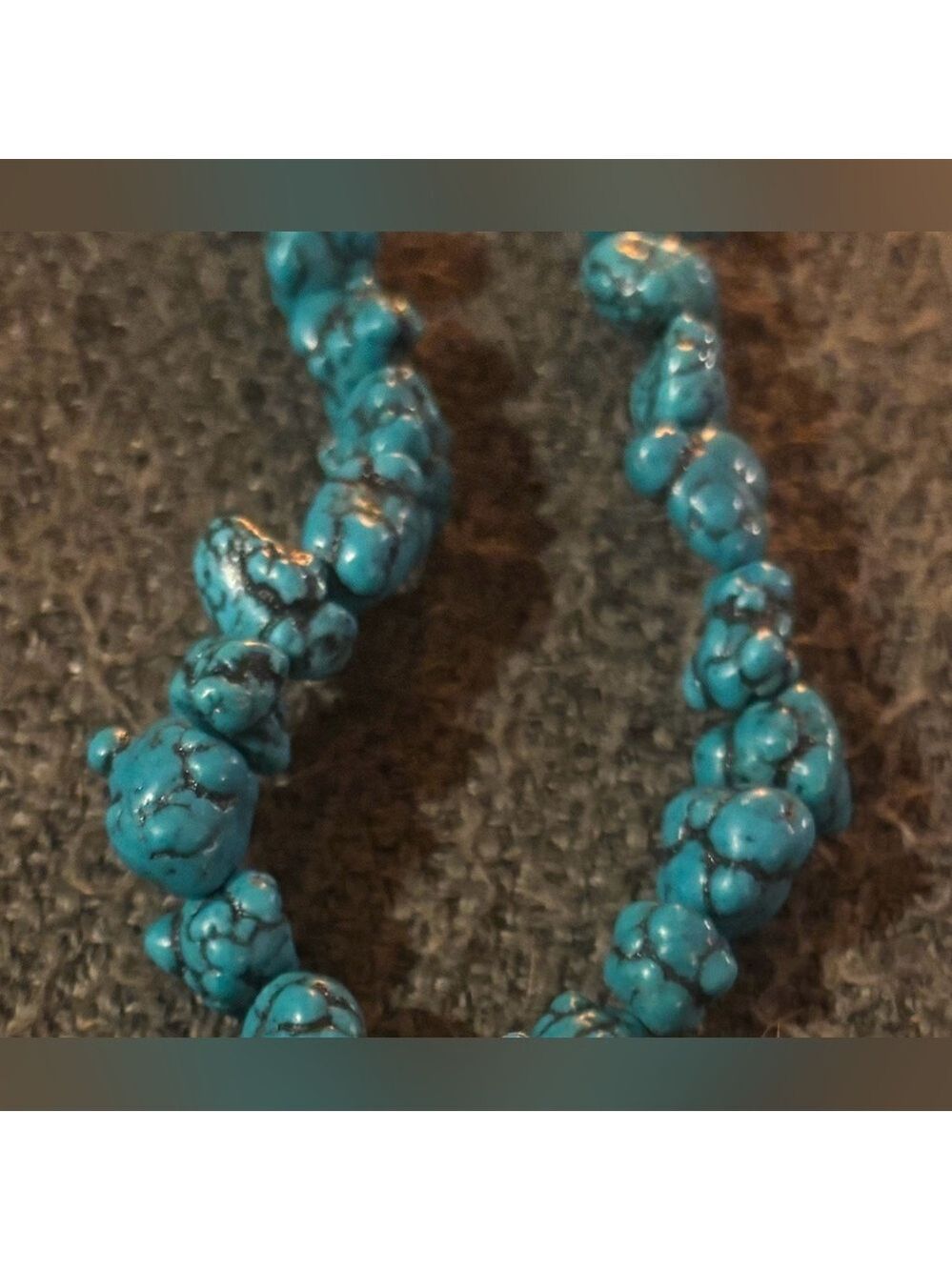 💙 RARE 1928 Designer Turquoise Blue Stone Statement Necklace • Crystal Medallion - Picture 11 of 14